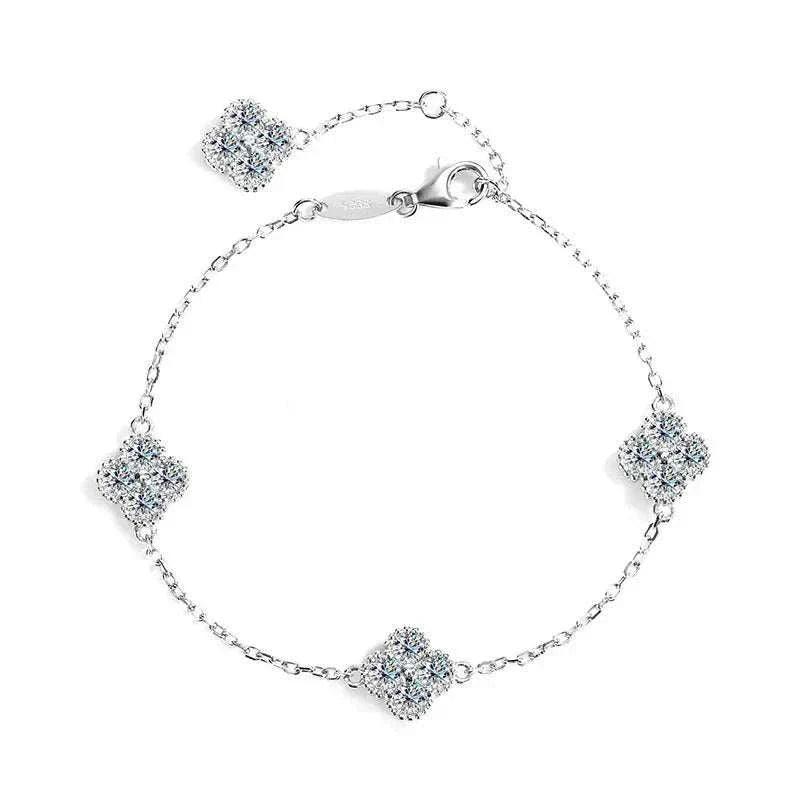 moissanite silver bracelet - elegant sparkle