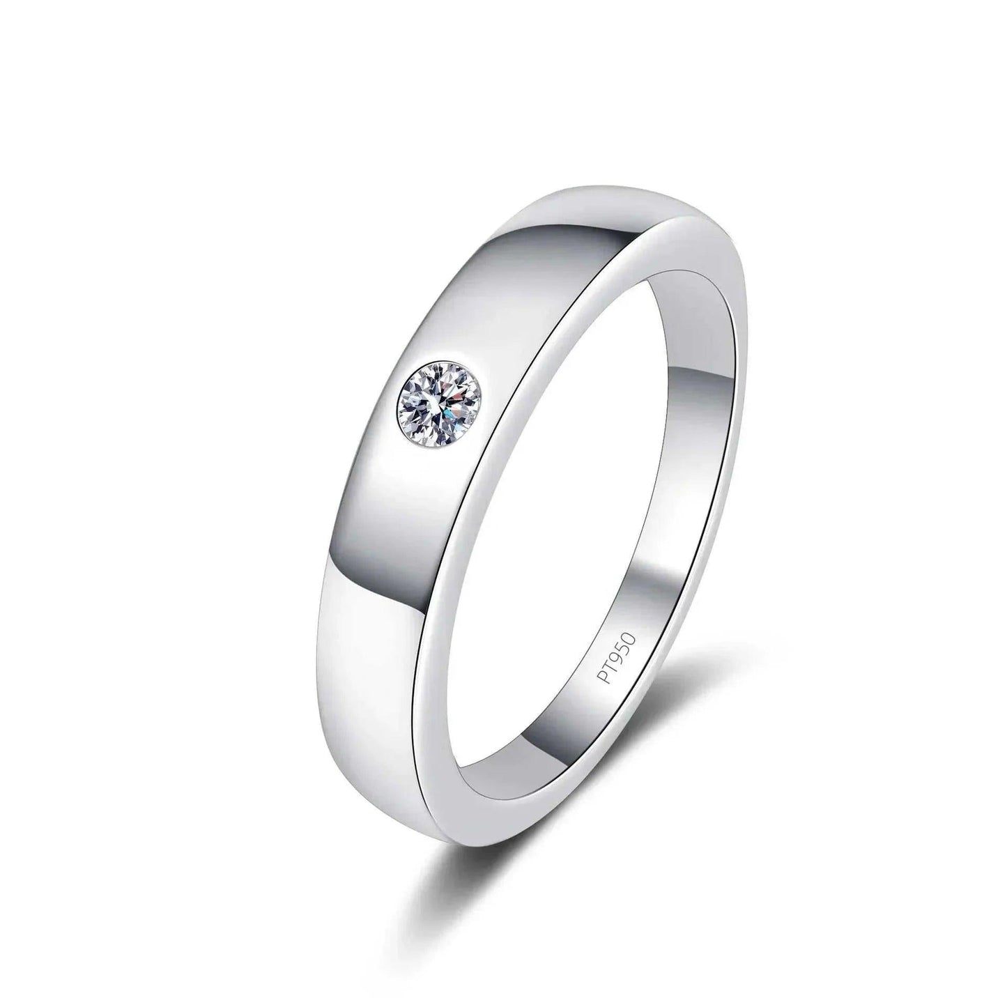 genuine moissanite platinum wedding rings