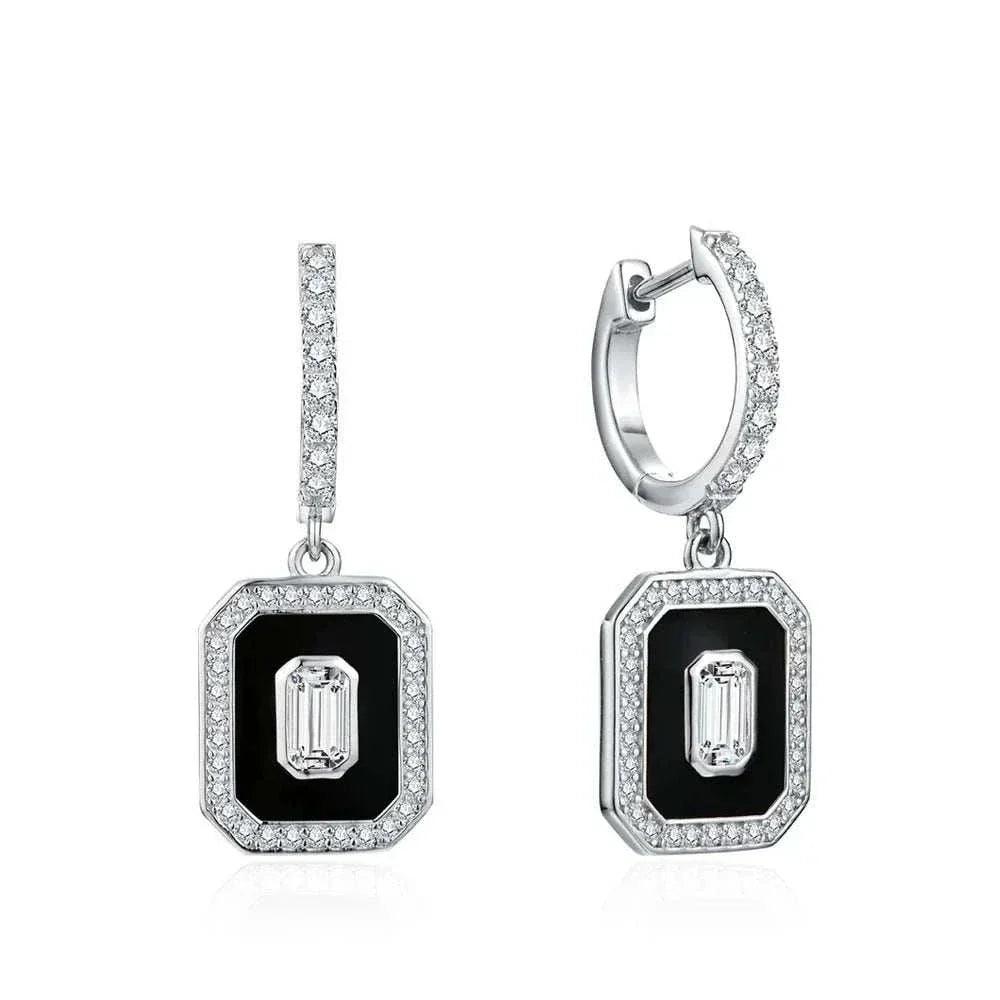 luxury moissanite stud earrings - 18k gold