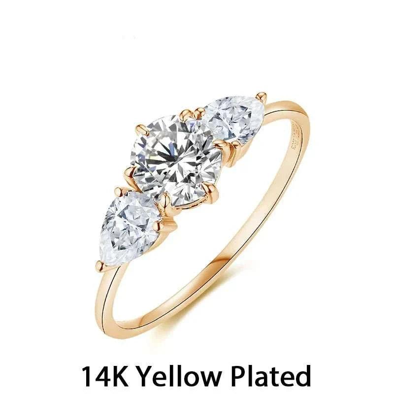 Moissanite Halo Engagement Ring in 14K Yellow Gold