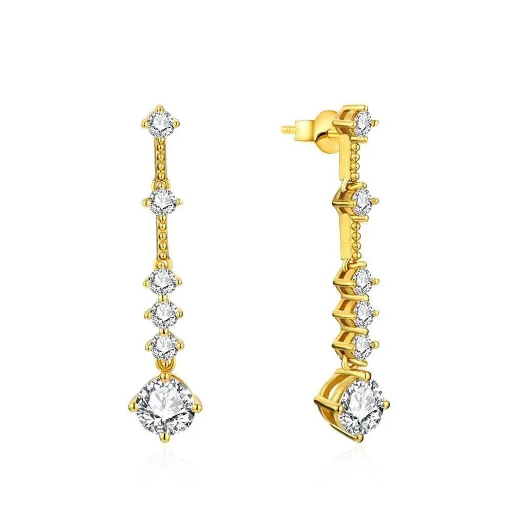 s925 silver moissanite drop earrings - elegant gift