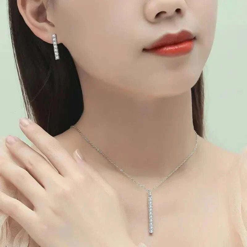 s925 silver moissanite jewelry set – elegant & ethical