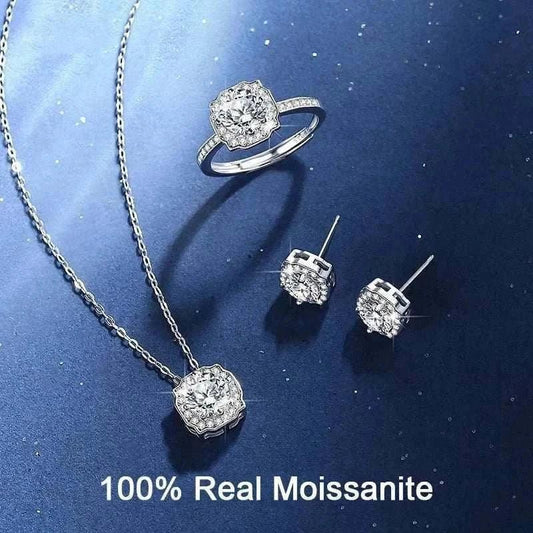 3ct moissanite bridal jewelry set - elegant & radiant