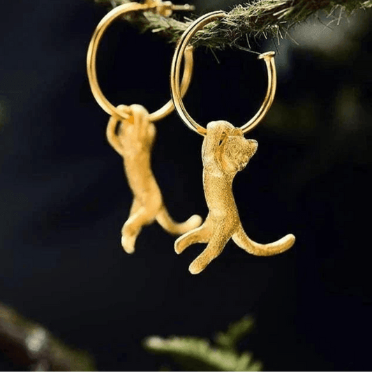 925 Sterling Silver Cat Drop Earrings – Stylish Charm