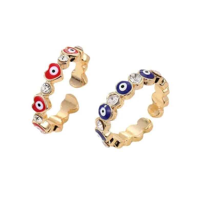 Elevate your style with our Geometric Heart Open Design Vintage Gothic Rings. Made with a bold and intricate design, these rings are perfect for making a statement. 