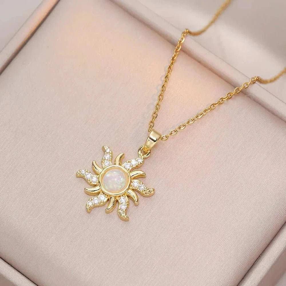 Elevate any outfit with our stunning Sunflower Pendant Necklaces. Crafted with intricate details and high-quality materials, these necklaces are a must-have for any 