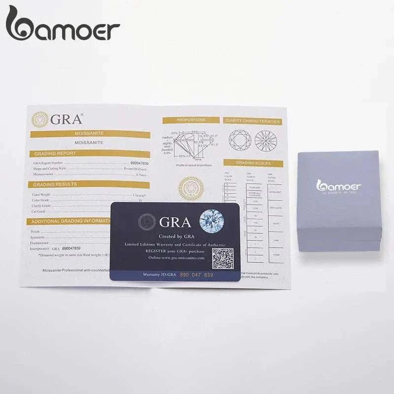 Certificate and gift box for Bamoer elegant adjustable moissanite bracelet.