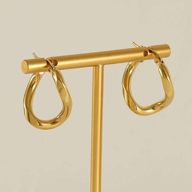 elegant irregular gold earrings – unique design