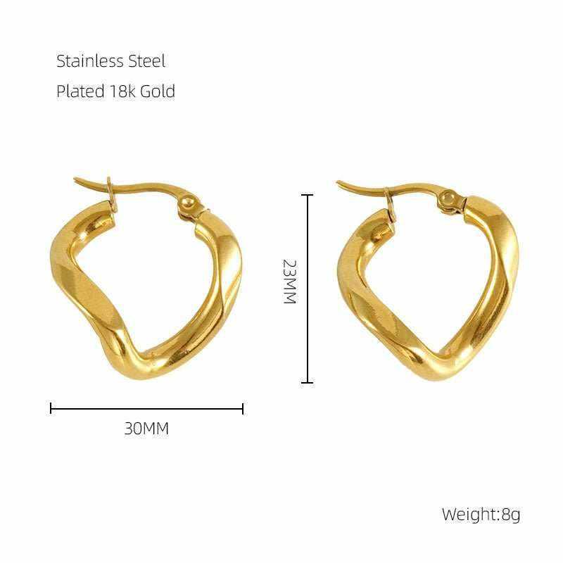 elegant irregular gold earrings – unique design