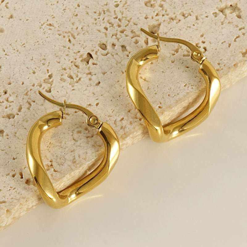 elegant irregular gold earrings – unique design