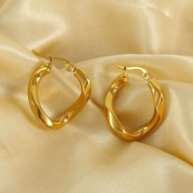 elegant irregular gold earrings – unique design