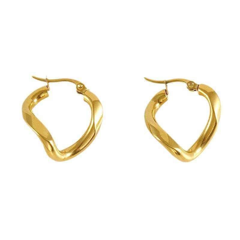 elegant irregular gold earrings – unique design