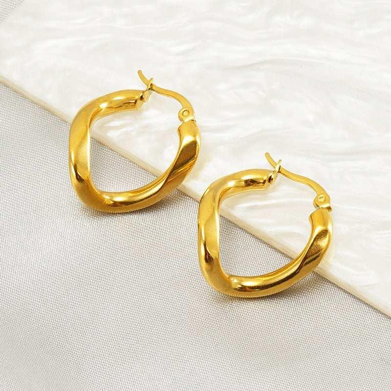 elegant irregular gold earrings – unique design