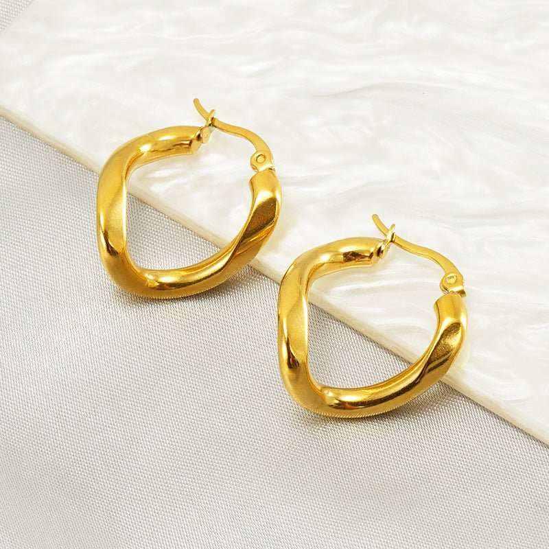 elegant irregular gold earrings – unique design