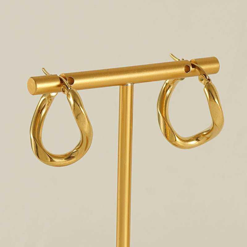 elegant irregular gold earrings – unique design