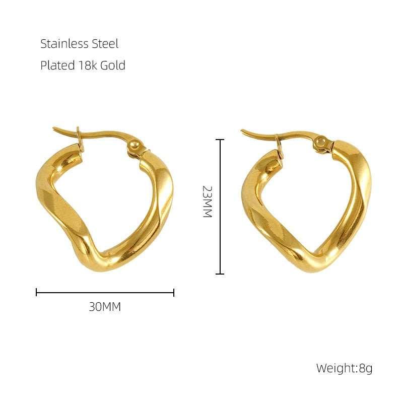 elegant irregular gold earrings – unique design