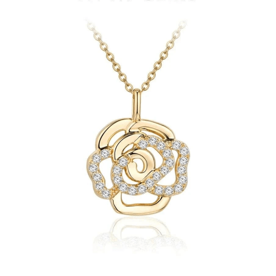 Elegant Moissanite Flower Necklace in Sterling Silver by ATTAGEMS, featuring a dazzling floral design with brilliant gemstones.