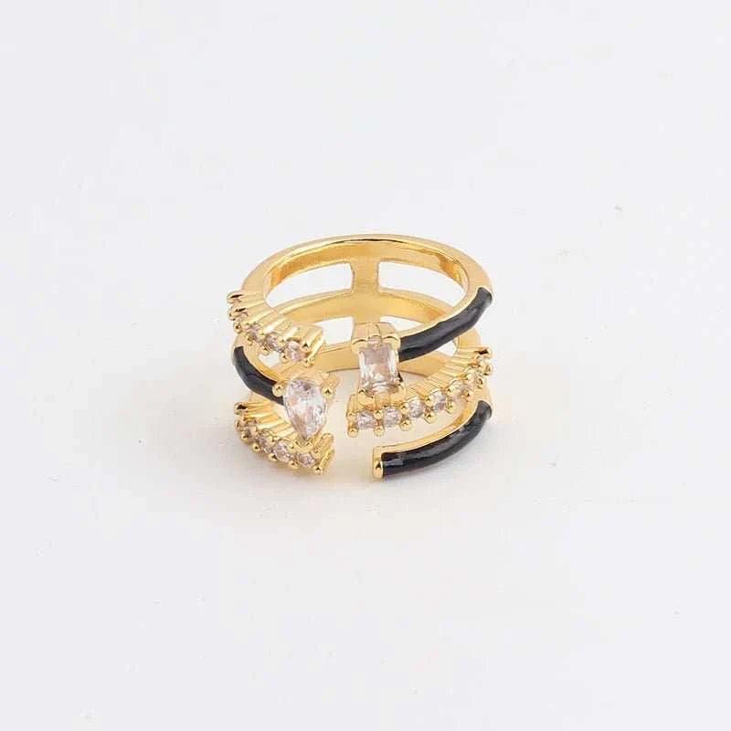 These enamel colorful rings are expertly crafted to add a touch of color and vibrancy to any outfit. Made with high-quality enamel, these rings are durable and long-