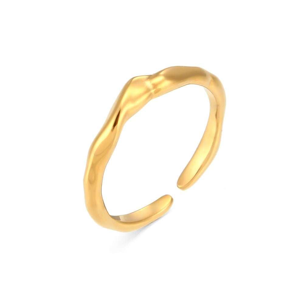Light Geometric Bamboo Design Ring