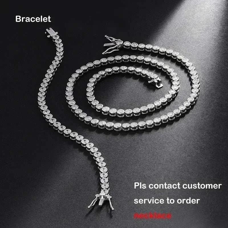 Women Party Fine Jewelry S925 Sterling Silver Diamond Bracelets