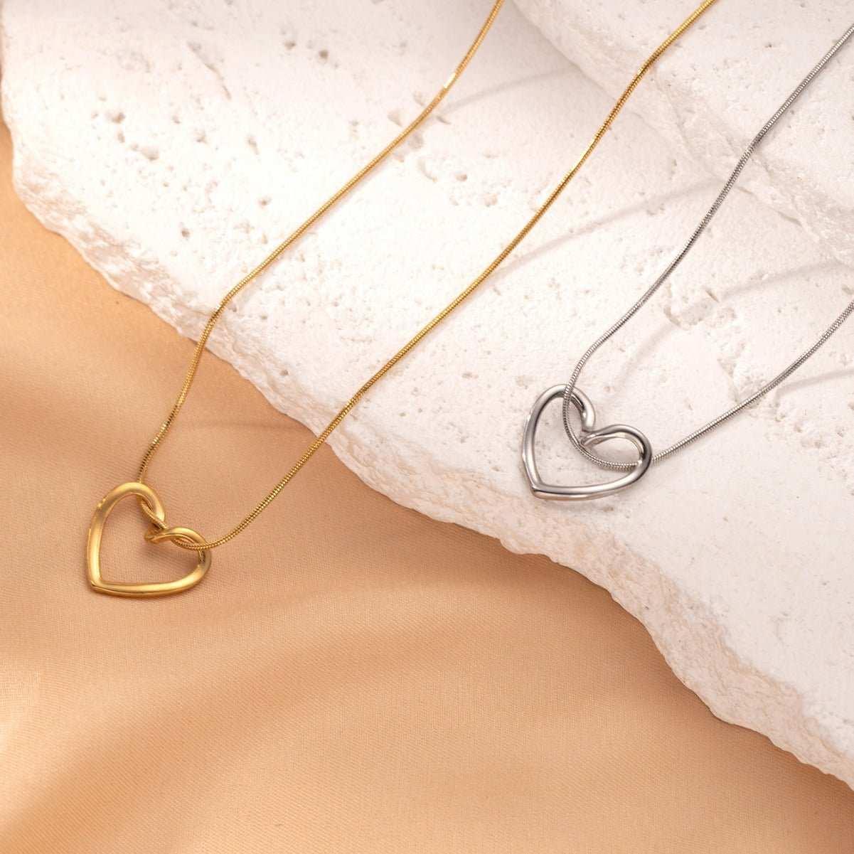 This Twist Hollow Heart Pendant Necklace features a unique design that will add a touch of elegance to any outfit. Made with high-quality materials, it is durable an
