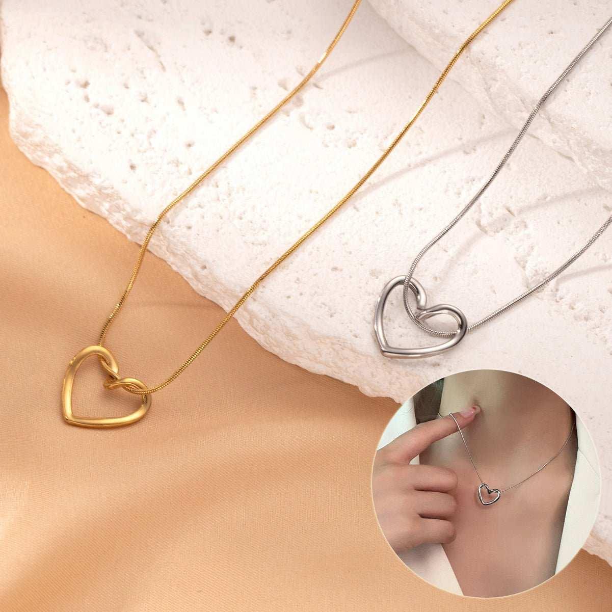 This Twist Hollow Heart Pendant Necklace features a unique design that will add a touch of elegance to any outfit. Made with high-quality materials, it is durable an
