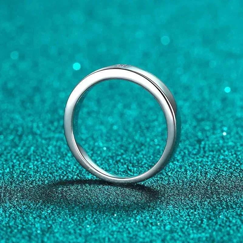 genuine moissanite platinum wedding rings