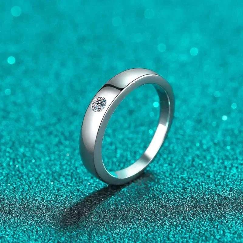 genuine moissanite platinum wedding rings