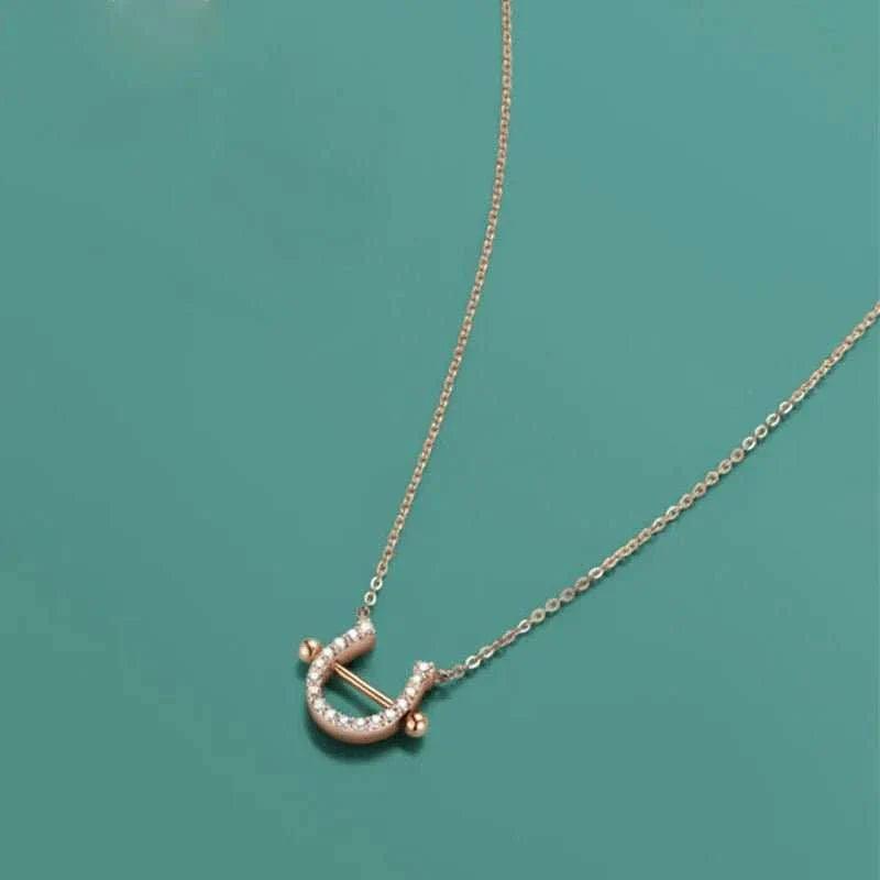 This beautiful Horseshoe Necklace and Earrings set for Women is made from high-quality materials and features a unique design that symbolizes good luck and protectio