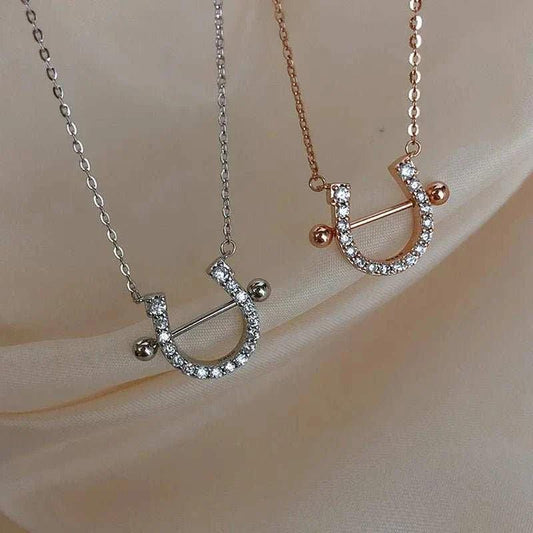 This beautiful Horseshoe Necklace and Earrings set for Women is made from high-quality materials and features a unique design that symbolizes good luck and protectio