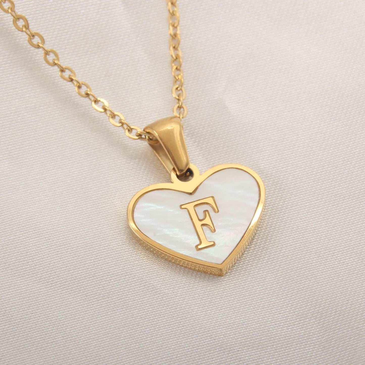 Letter Heart-shaped Necklace