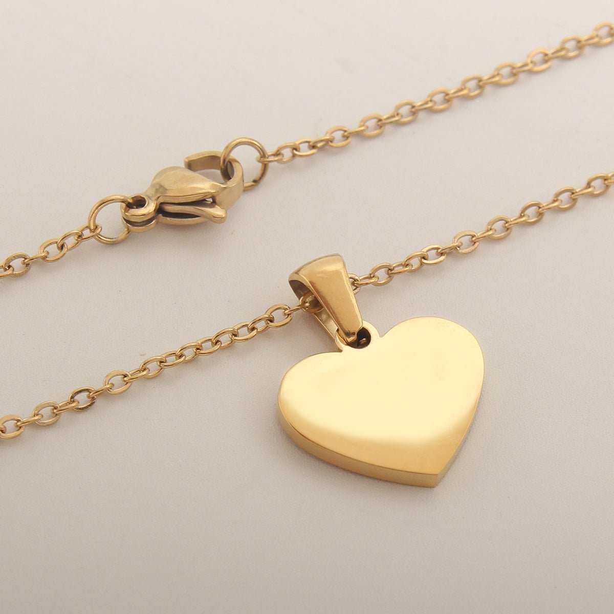 Letter Heart-shaped Necklace