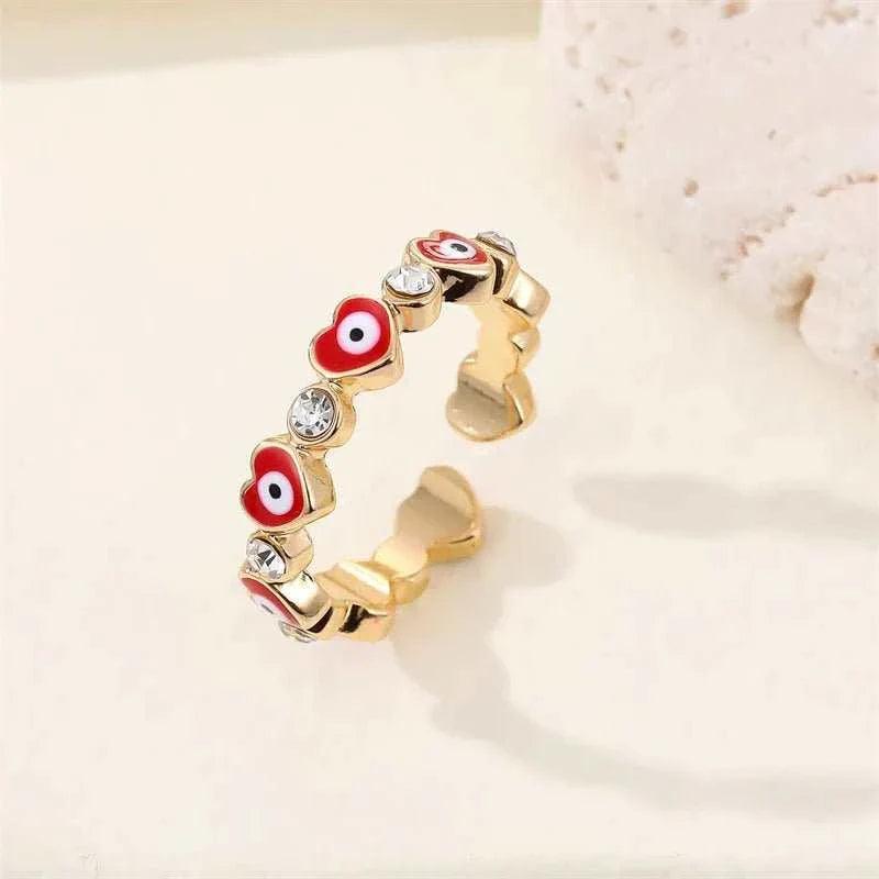 Elevate your style with our Geometric Heart Open Design Vintage Gothic Rings. Made with a bold and intricate design, these rings are perfect for making a statement. 
