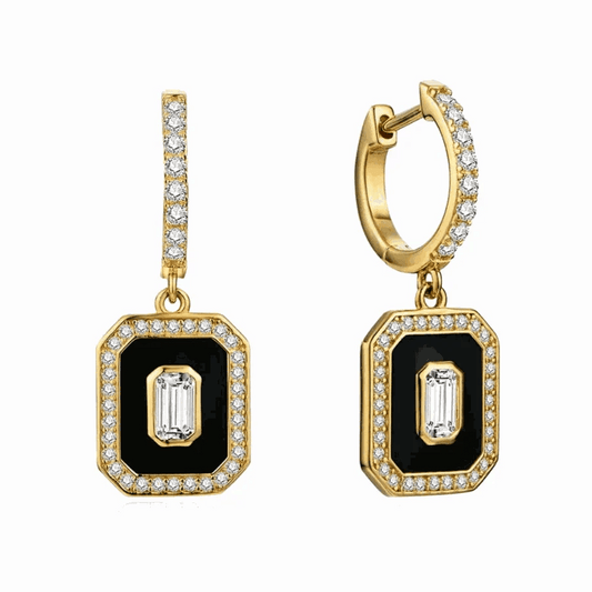 luxury moissanite stud earrings - 18k gold