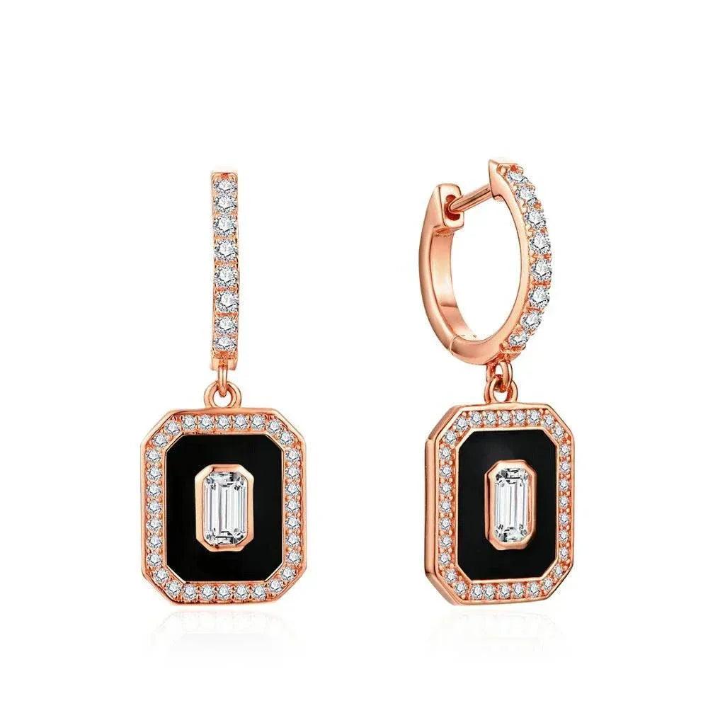 luxury moissanite stud earrings - 18k gold