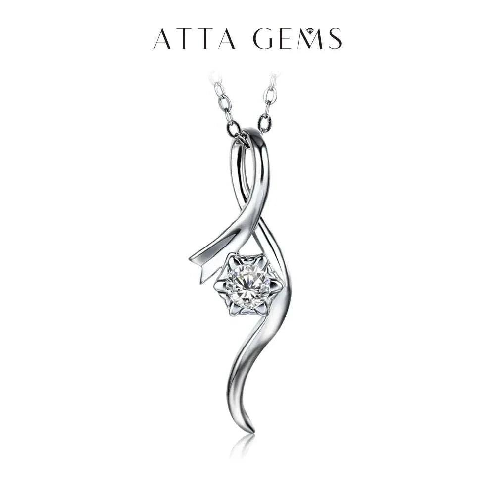 Moissanite Gemstone Silver Pendant Necklace
