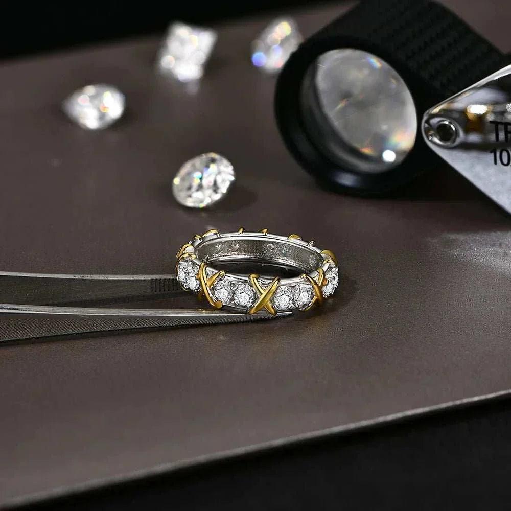 Moissanite Ring - Real S925 Silver,