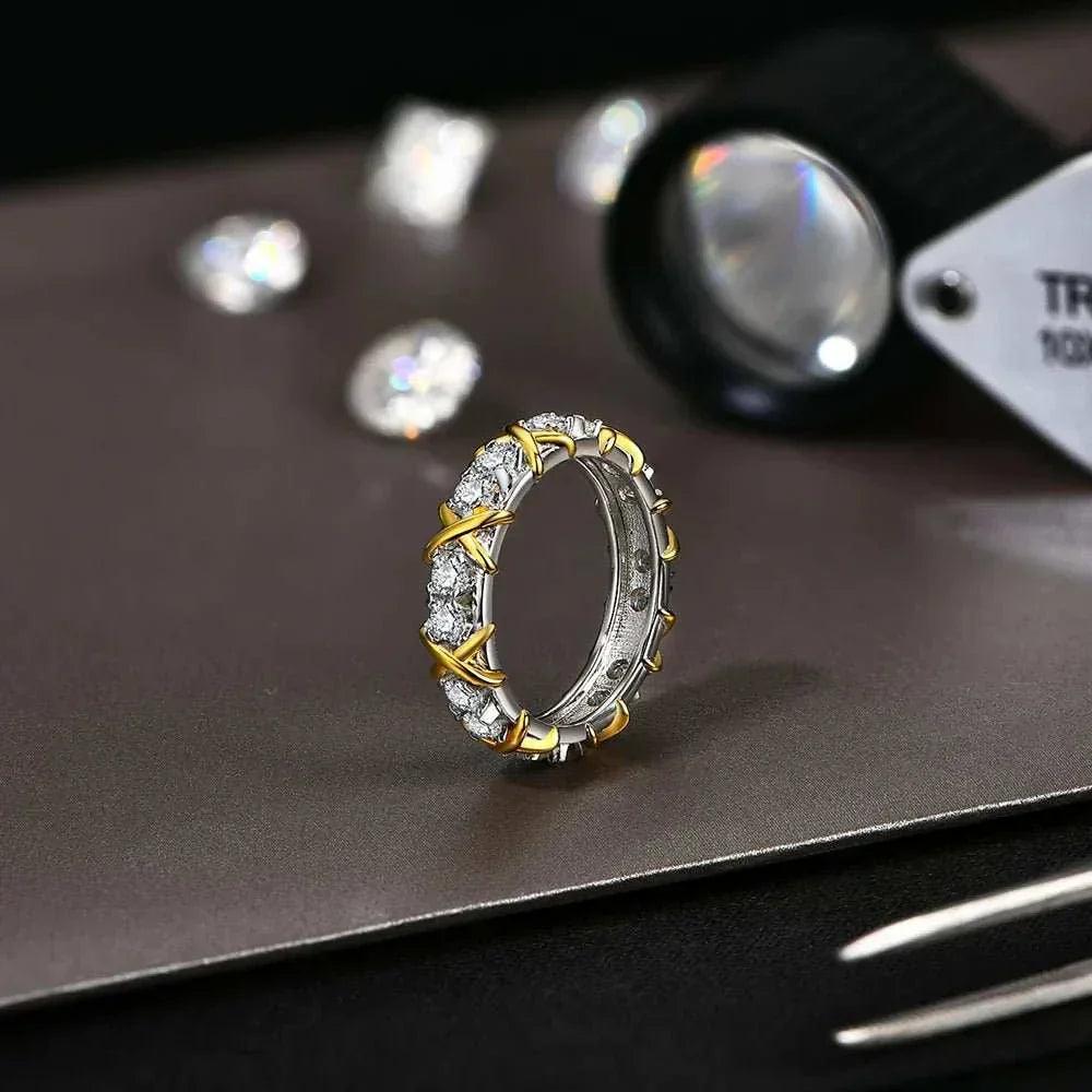 Moissanite Ring - Real S925 Silver,