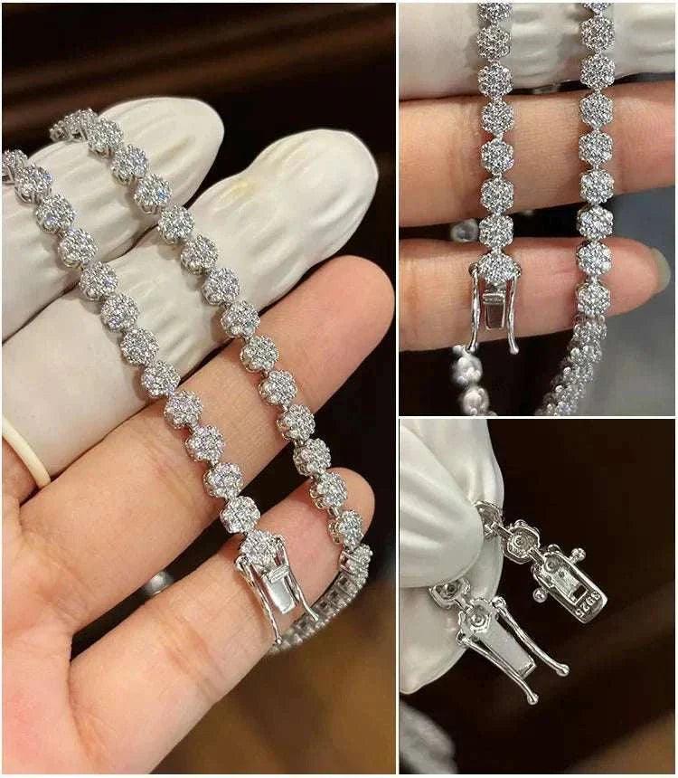 moissanite tennis necklace & bracelet