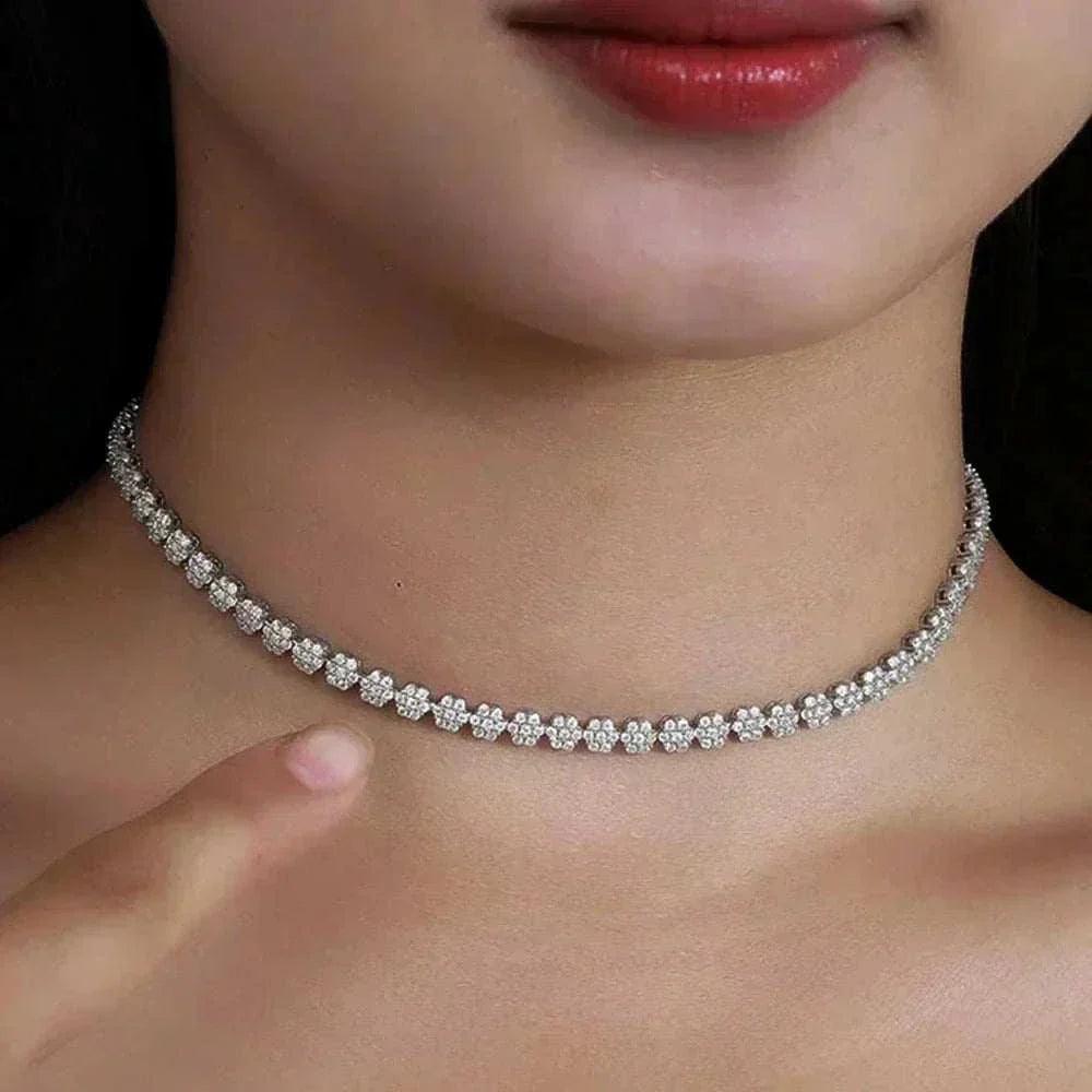 moissanite tennis necklace & bracelet