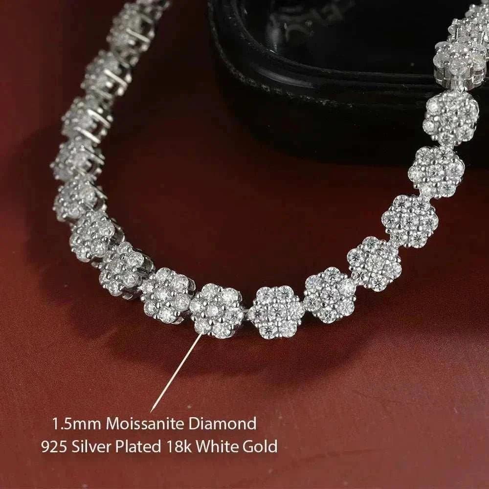 moissanite tennis necklace & bracelet