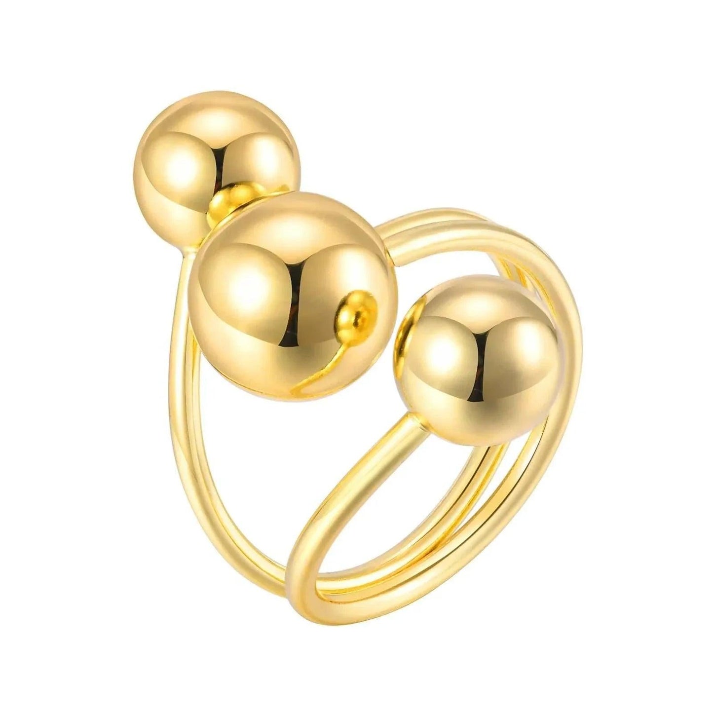 Open Balls Statement Ring, Open butterfly Ring,