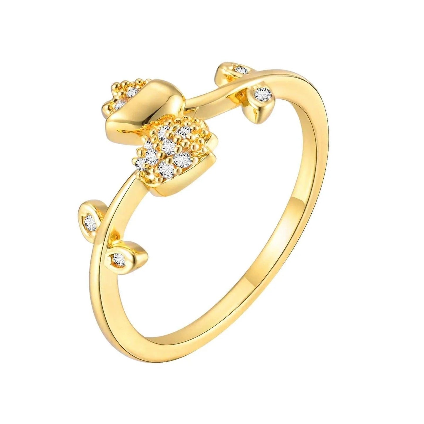 Open Balls Statement Ring, Open butterfly Ring,