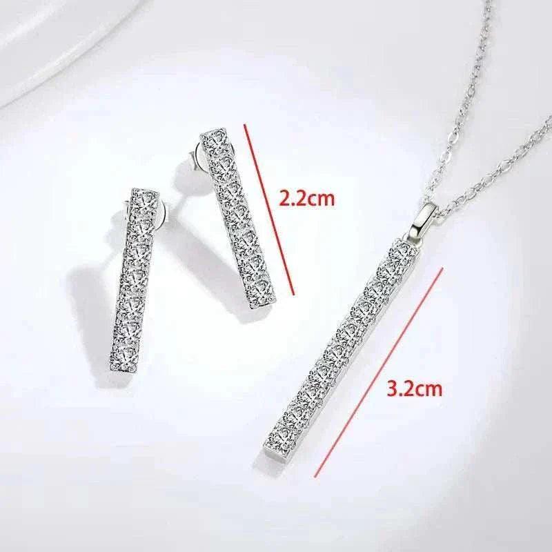 s925 silver moissanite jewelry set – elegant & ethical