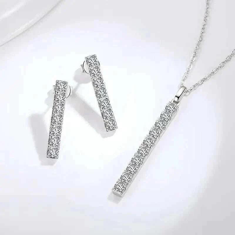 s925 silver moissanite jewelry set – elegant & ethical