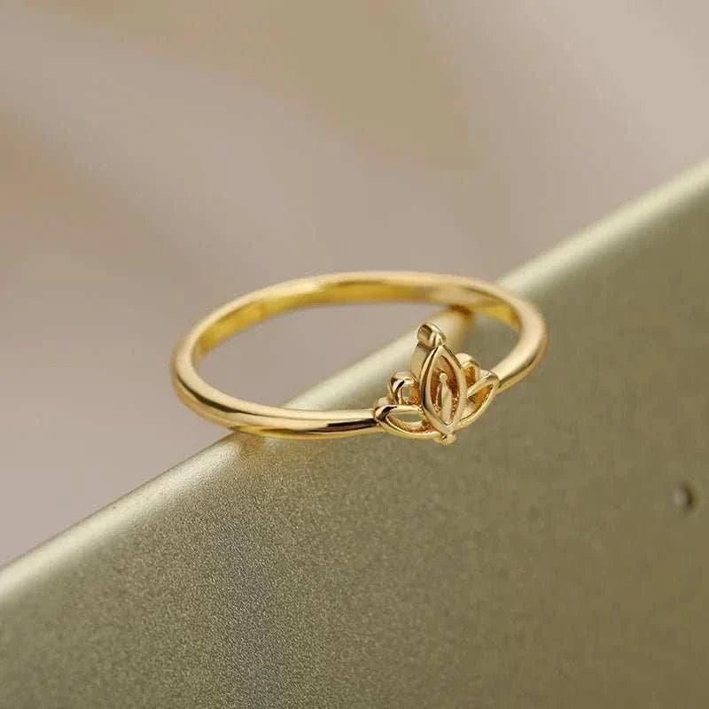 Experience timeless elegance with our Trend Vintage Lotus Rings. Crafted from durable stainless steel, this ring features a stunning lotus design that symbolizes bea