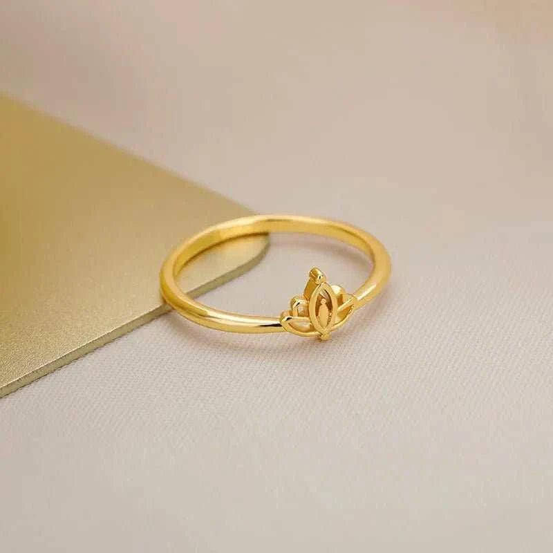Experience timeless elegance with our Trend Vintage Lotus Rings. Crafted from durable stainless steel, this ring features a stunning lotus design that symbolizes bea