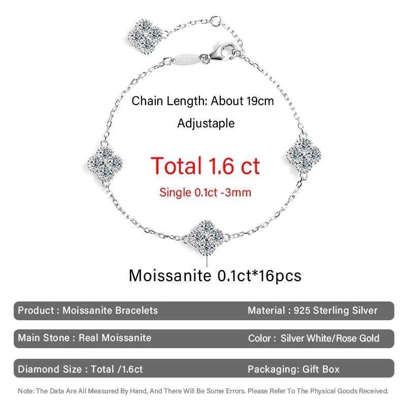 Trendy Moissanite Bracelet - Sparkling Luxury Gift