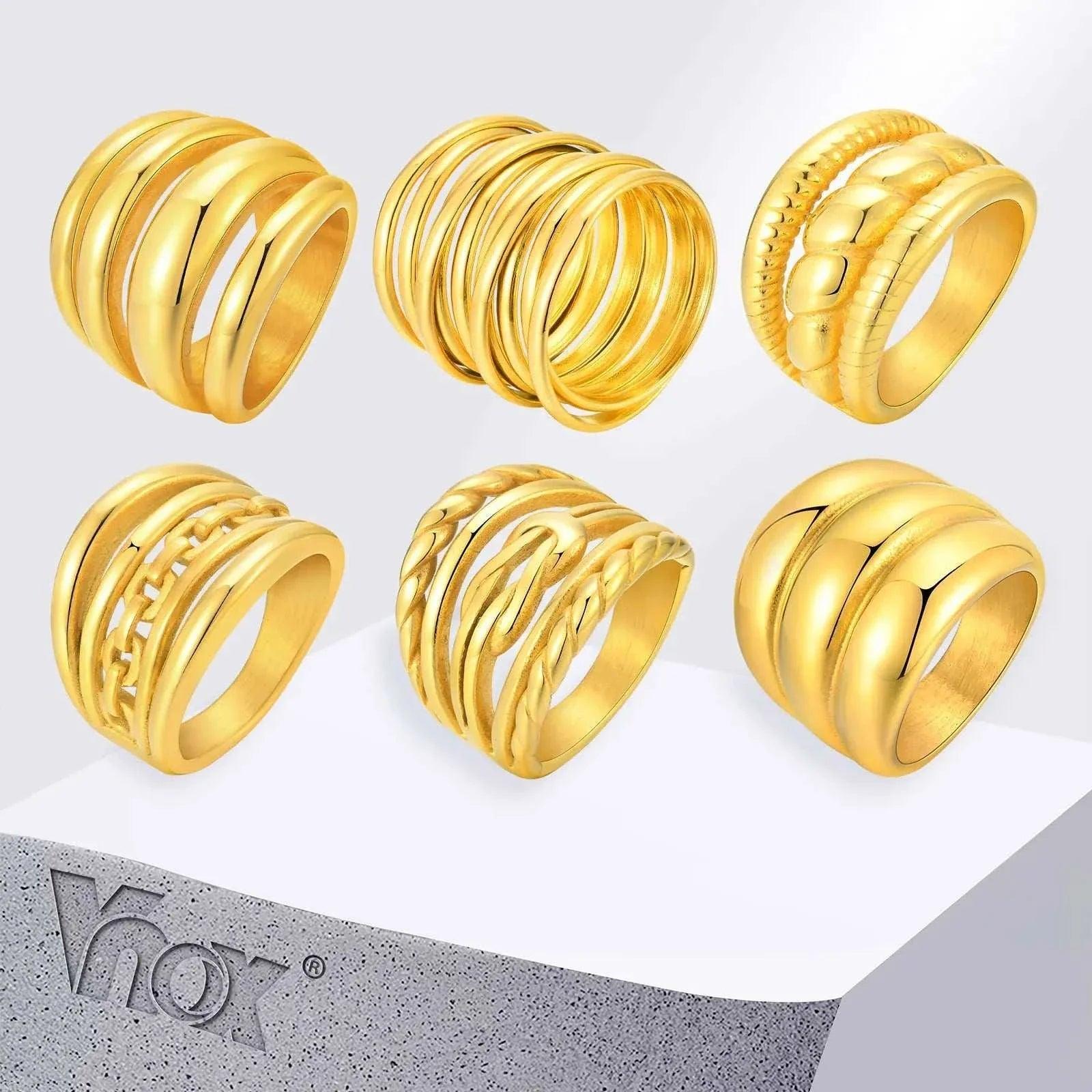 Upgrade your accessory game with our Hyperbole Chunky Women Rings. Crafted with high-quality materials, these rings add a touch of elegance to any outfit. The chunky