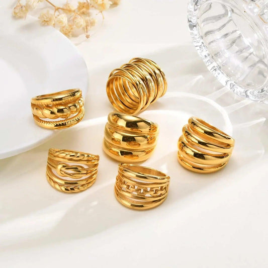 Upgrade your accessory game with our Hyperbole Chunky Women Rings. Crafted with high-quality materials, these rings add a touch of elegance to any outfit. The chunky